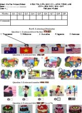 Đề kiểm tra giữa học kì I Tiếng anh lớp 4 - Năm học 2016-2017 - Trường Tiểu học Gia Tân